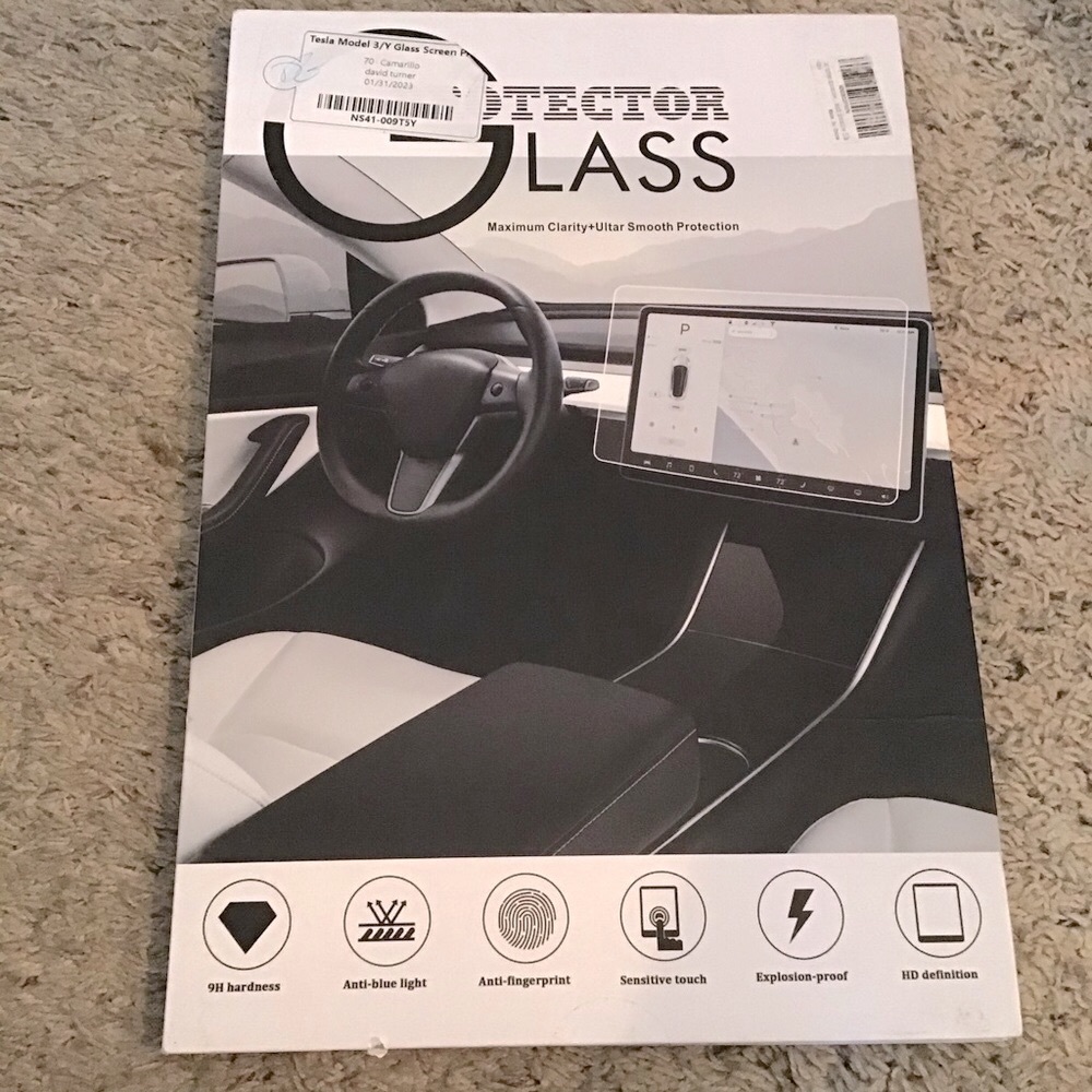 NEW, SEALED Tesla Model 3/Y Glass Screen Protector
